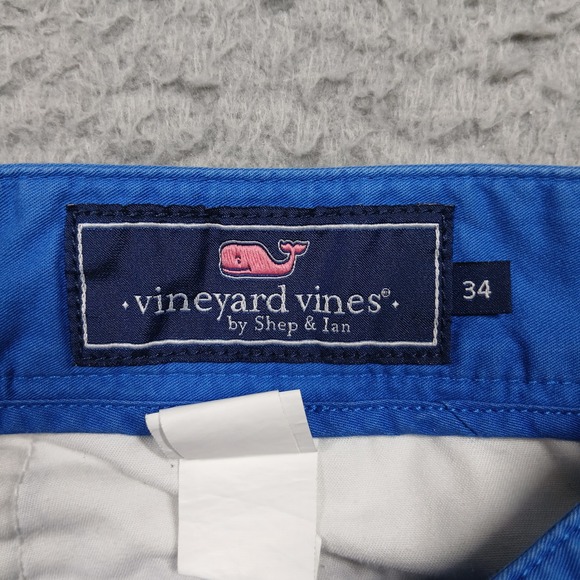 Vineyard Vines Chino Shorts Men's 34 Blue Cotton Classic Casual - Picture 5 of 8